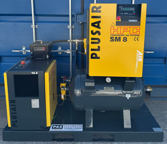 Kaeser SM8PAS Receiver Mounted Rotary Screw Compressor + Dryer + Filters