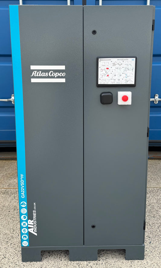 New! Atlas Copco GA22VSDsFF Variable Speed Rotary Screw Compressor + Dryer (174CFM)