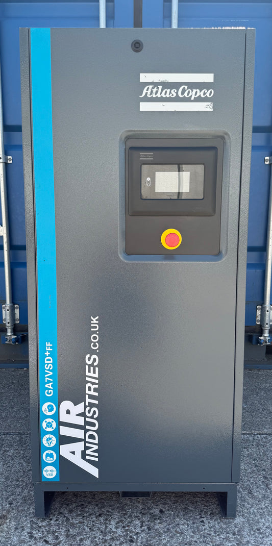 Atlas Copco GA7VSD+FF Variable Speed Rotary Screw Compressor + Dryer, 46cfm!