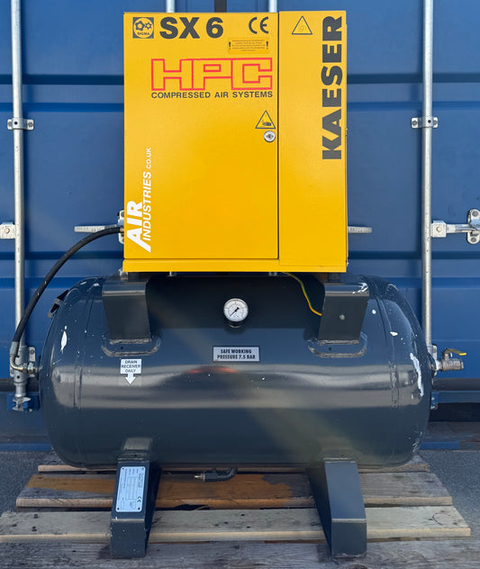 HPC / Kaeser SX6 Receiver Mounted Rotary Screw Compressor (4.0kW, 5.5HP, 21CFM)