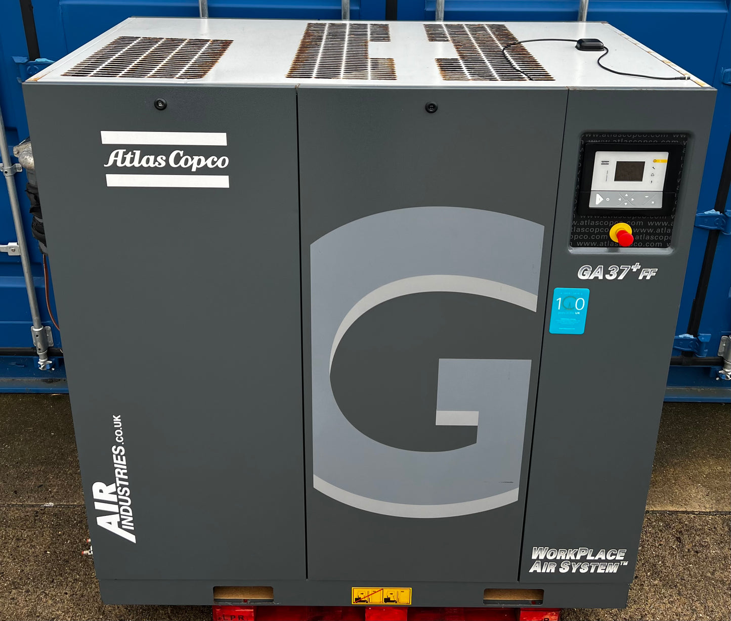 Atlas Copco GA37FF Rotary Screw Compressor + Dryer 37Kw, 50Hp, 180Cfm, 12.75Bar!