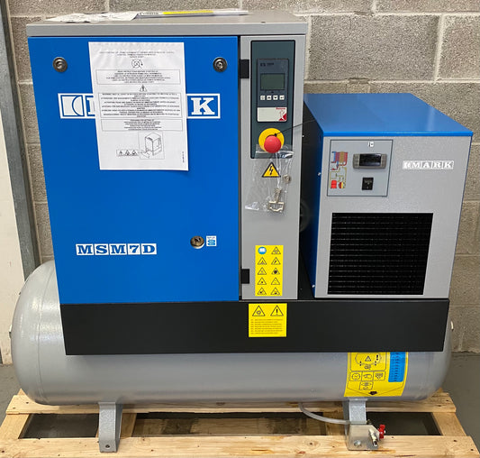 MARK MSM7D Receiver Mounted Rotary Screw Compressor With Dryer (34.7 CFM)