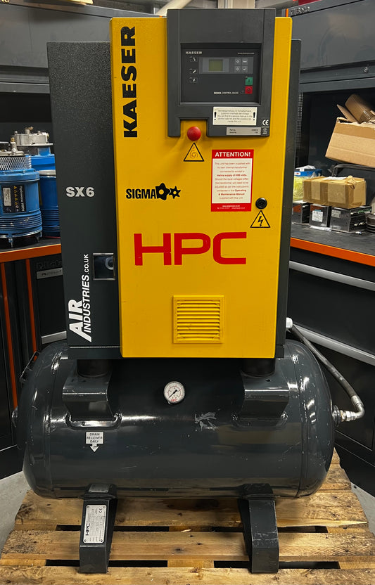 HPC / Kaeser SX6 Receiver Mounted Rotary Screw Compressor (4.0kW, 5.5HP, 17CFM)