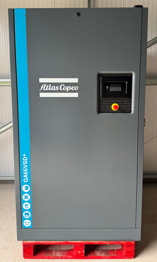 Atlas Copco GA55VSD+ Variable Speed Drive Rotary Screw Compressor 55Kw, 399cfm!