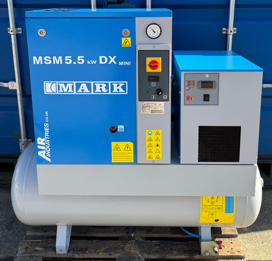 Mark MSM5.5 Receiver Mounted Rotary Screw Compressor With Dryer!