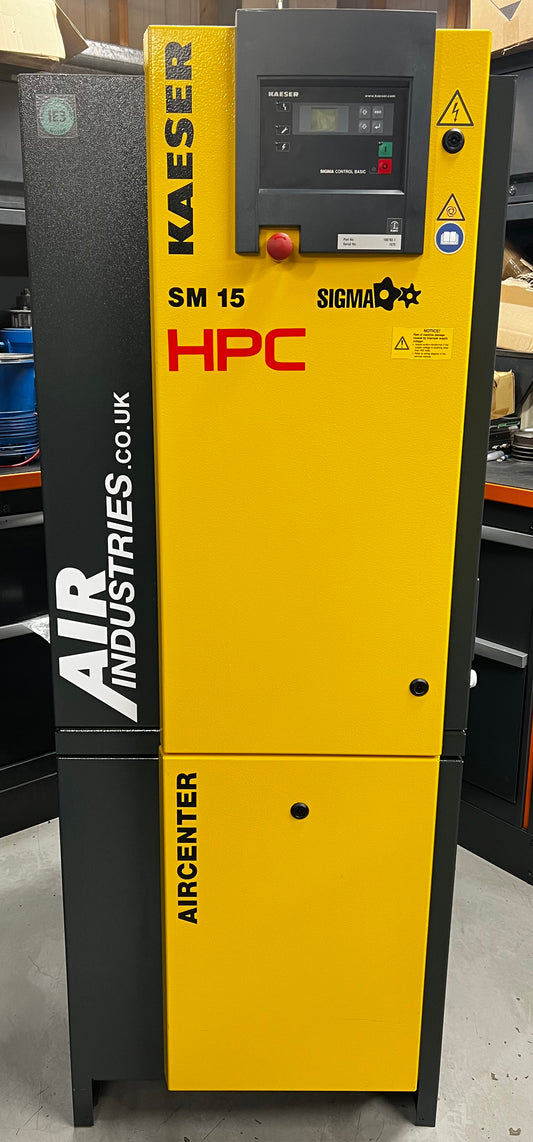 HPC / Kaeser Aircenter 15 Rotary Screw Compressor + Receiver + Dryer 9Kw, 53cfm!