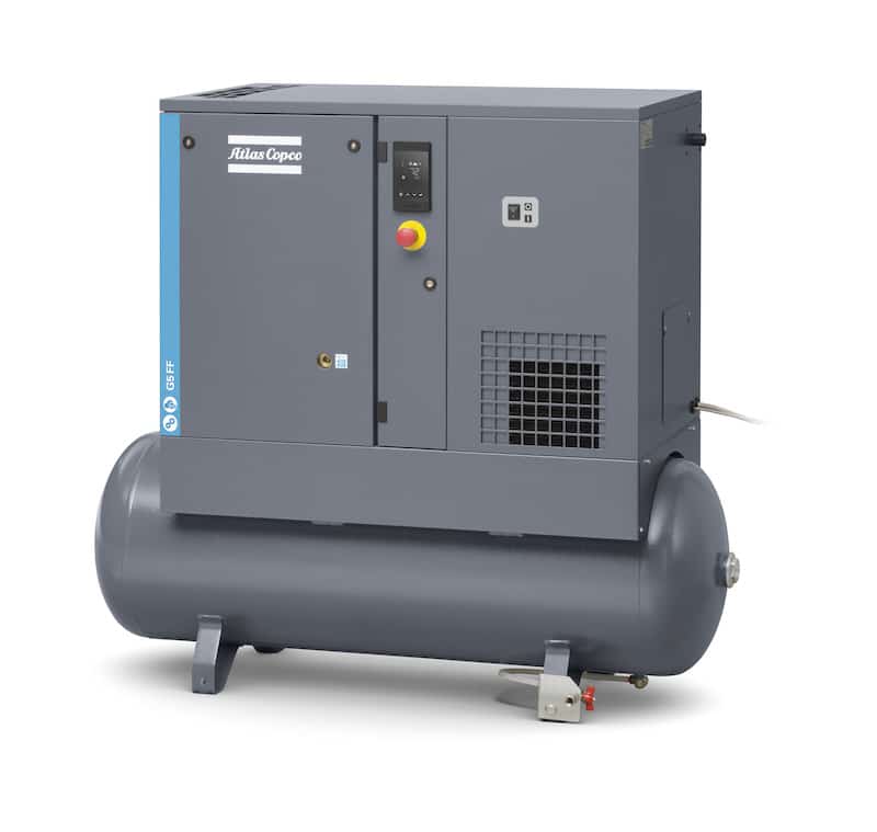 New Atlas Copco G4FF Receiver Mounted Rotary Screw Compressor + Dryer (18.2Cfm)
