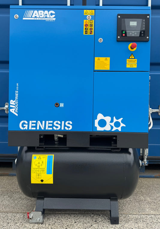 ABAC Genesis 11 Receiver Mounted Rotary Screw Compressor + Dryer! 11Kw, (59Cfm)