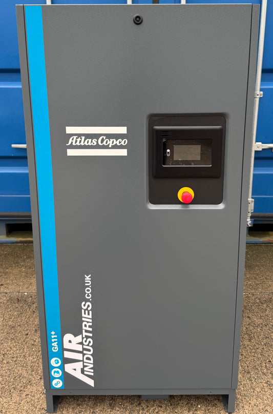 Atlas Copco GA11+ Rotary Screw Compressor, 11Kw, 80cfm!