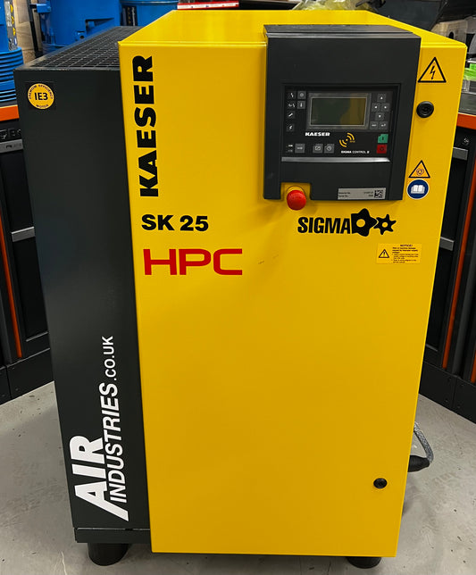 HPC / Kaeser SK25 Rotary Screw Compressor (15Kw, 20HP, 88.28CFM, 8Bar)