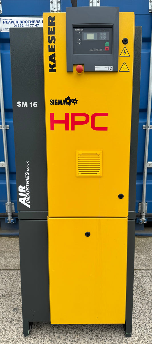 HPC / Kaeser Aircenter 15 Rotary Screw Compressor + Receiver + Dryer 9.0Kw, 53cfm!