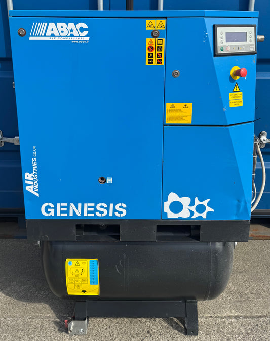 ABAC Genesis 11 Receiver Mounted Rotary Screw Compressor + Dryer! 11Kw, (59Cfm)