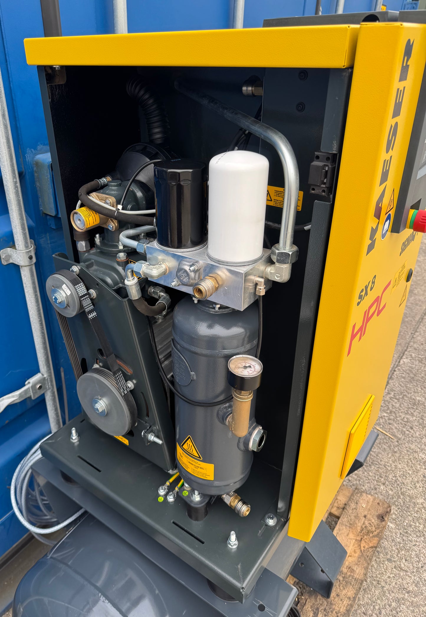 HPC / Kaeser SX8 Receiver Mounted Rotary Screw Compressor 5.5Kw, 28cfm! 8bar!