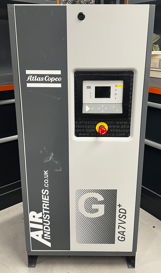Atlas Copco GA7VSD+ Variable Speed Rotary Screw Compressor (46.0CFM)