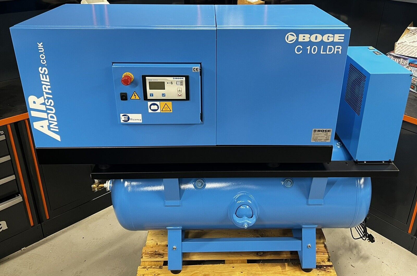 Boge C10LDR-350 Receiver Mounted Rotary Screw Compressor + Dryer + Filters (7.5Kw)