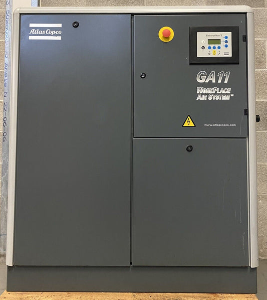 Atlas Copco GA11 Rotary Screw Compressor (11kW, 15HP, 68CFM, 7.5Bar)