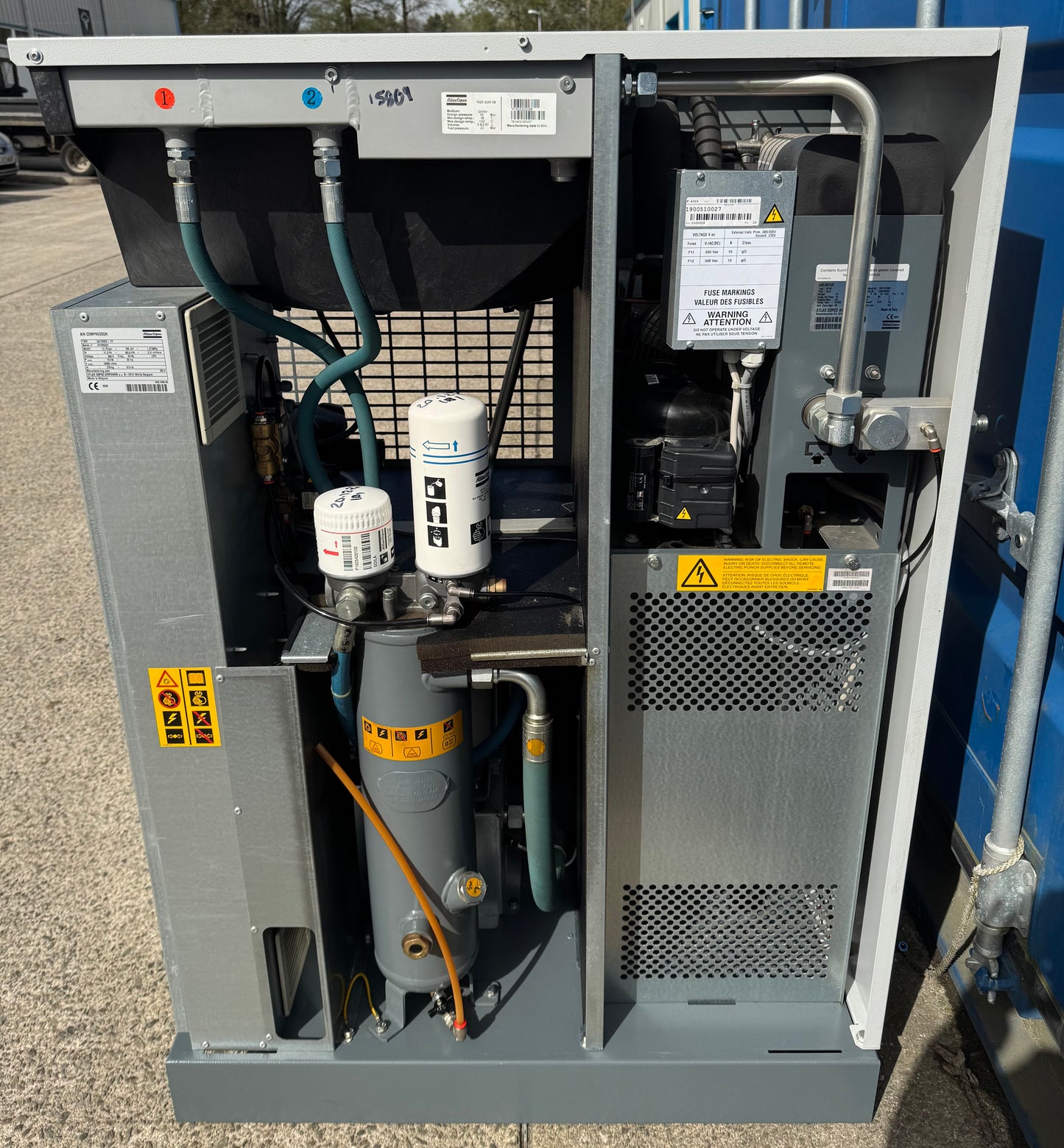 Atlas Copco GA15VSD+FF Variable Speed Rotary Screw Compressor + Dryer + Air Receiver  (88CFM)