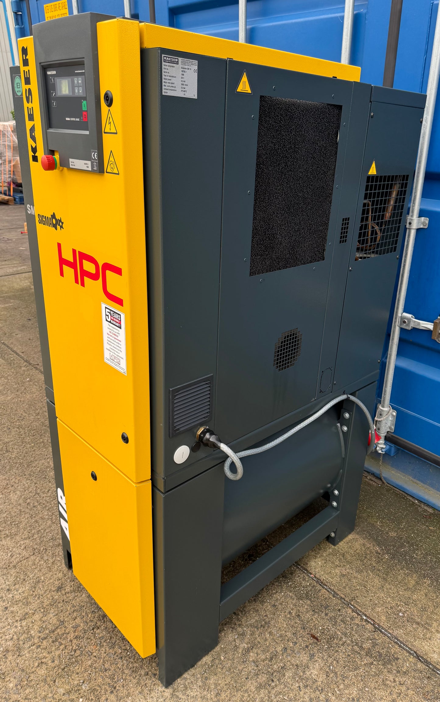 HPC / Kaeser Aircenter 15 Rotary Screw Compressor + Receiver + Dryer 9.0Kw, 53cfm!