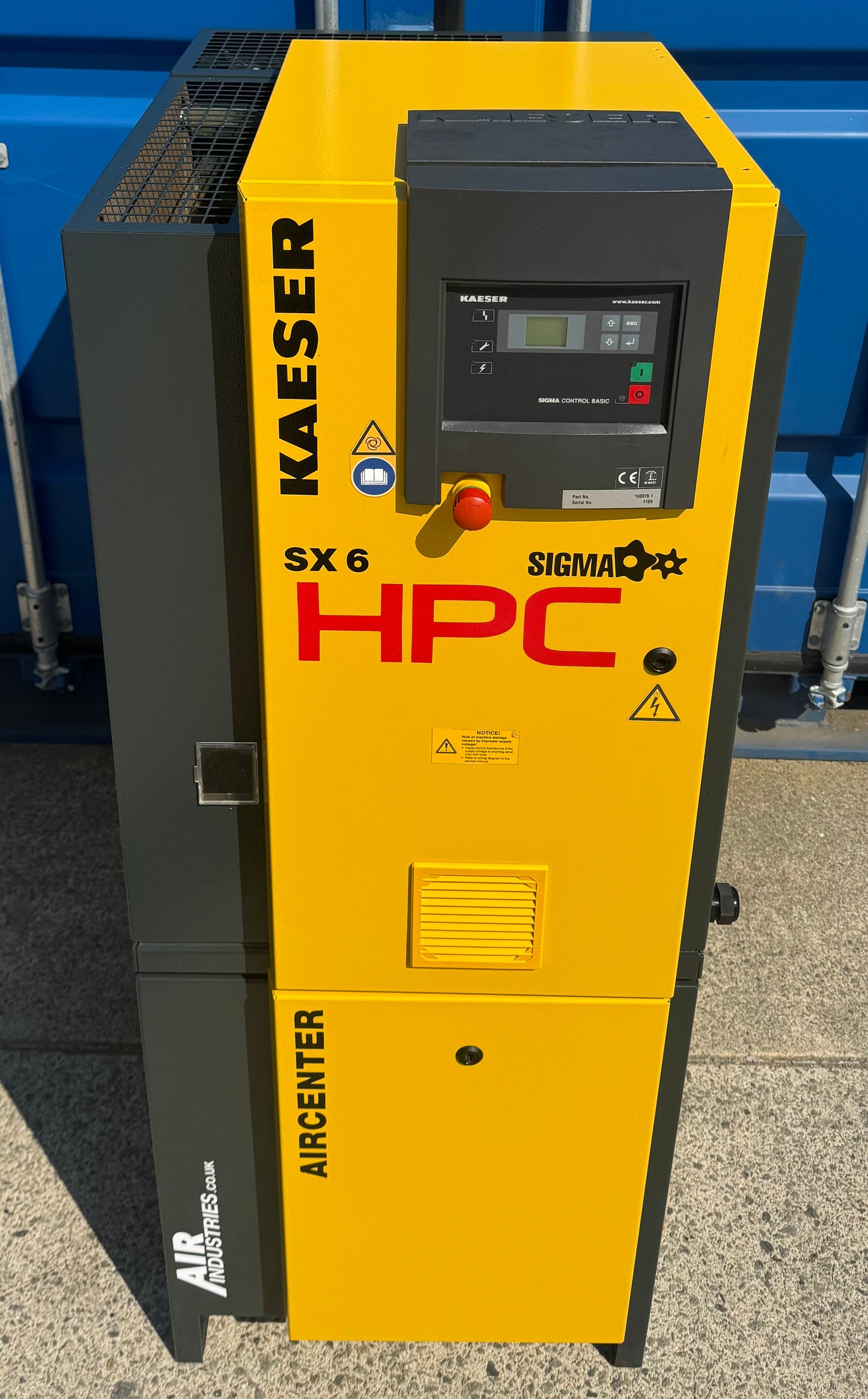HPC / Kaeser Aircenter 6 Rotary Screw Compressor + Receiver + Dryer (4.0Kw, 17cfm)