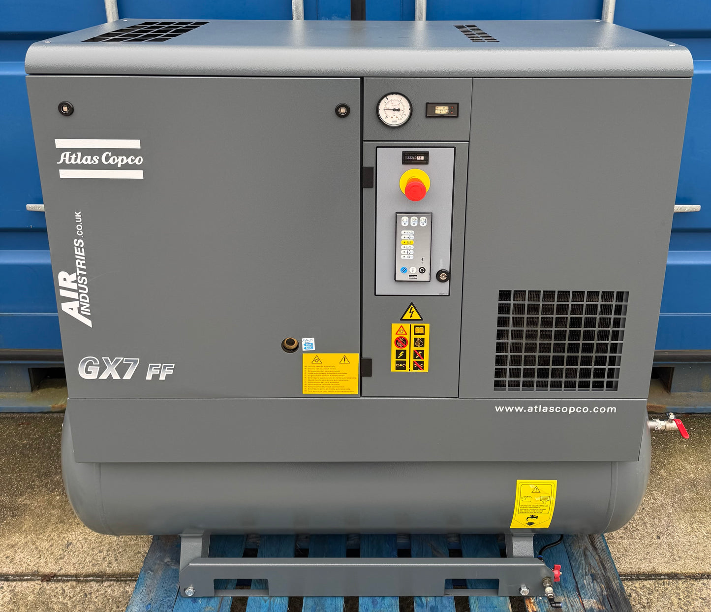 Atlas Copco GX7FF Receiver Mounted Rotary Screw Compressor With Dryer!