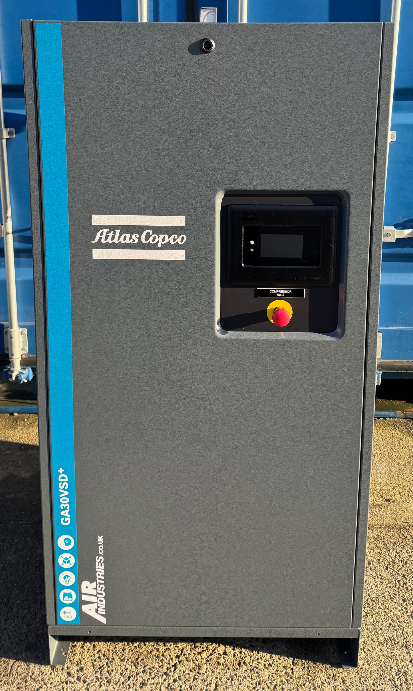 Atlas Copco GA30VSD+ Variable Speed Drive Rotary Screw Compressor, 30Kw, 206cfm!