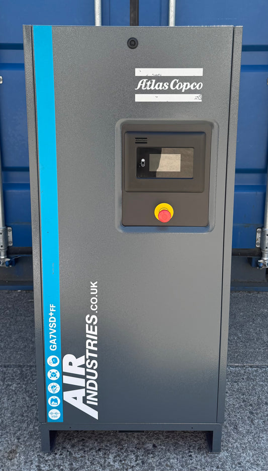 Atlas Copco GA7VSD+FF Variable Speed Rotary Screw Compressor + Dryer, 46cfm!