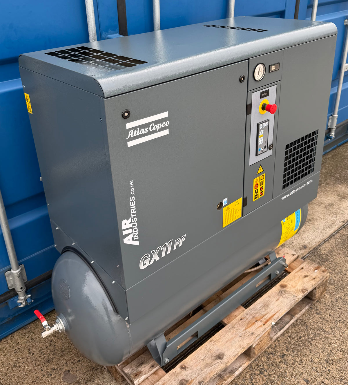 Atlas Copco GX11FF Receiver Mounted Rotary Screw Compressor + Dryer, 11Kw, 57cfm