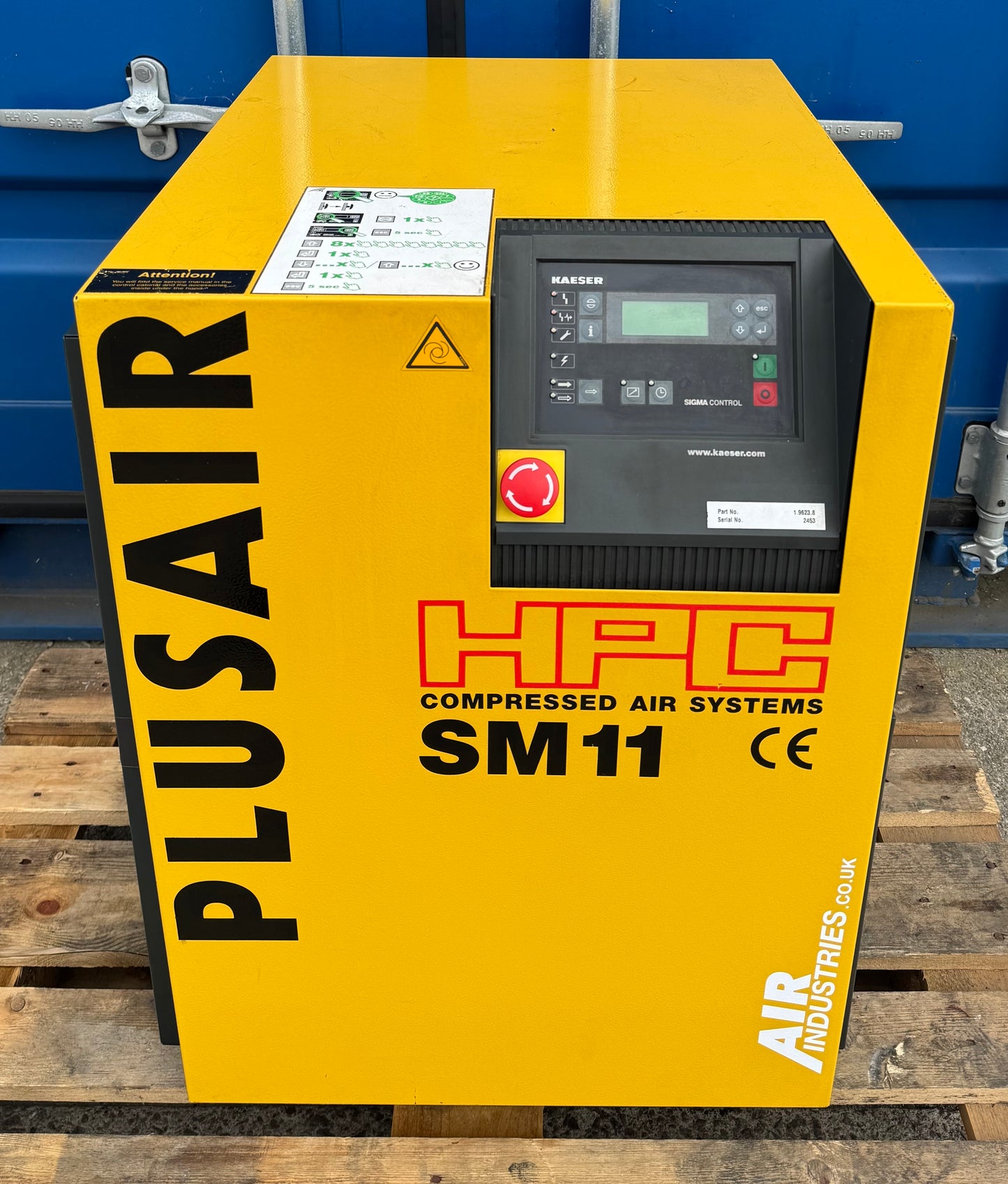 HPC / Kaeser SM11 Floor Mounted Rotary Screw Compressor (7.5Kw, 40CFM)