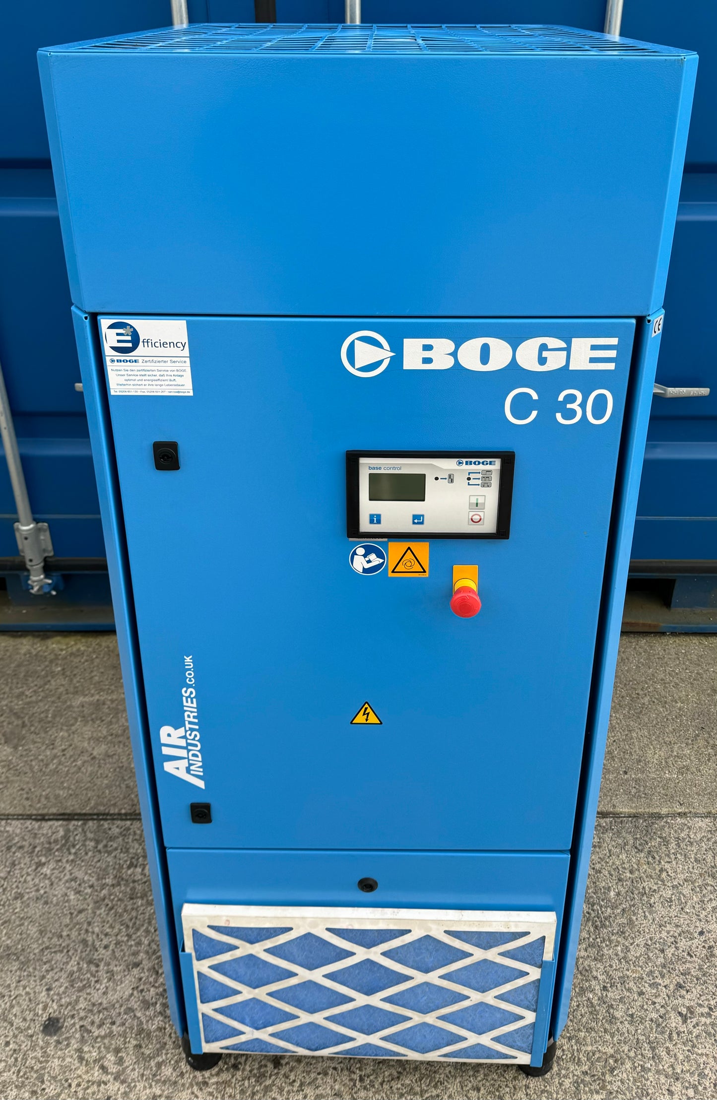 Boge C30 Rotary Screw Compressor (127Cfm, 22Kw)