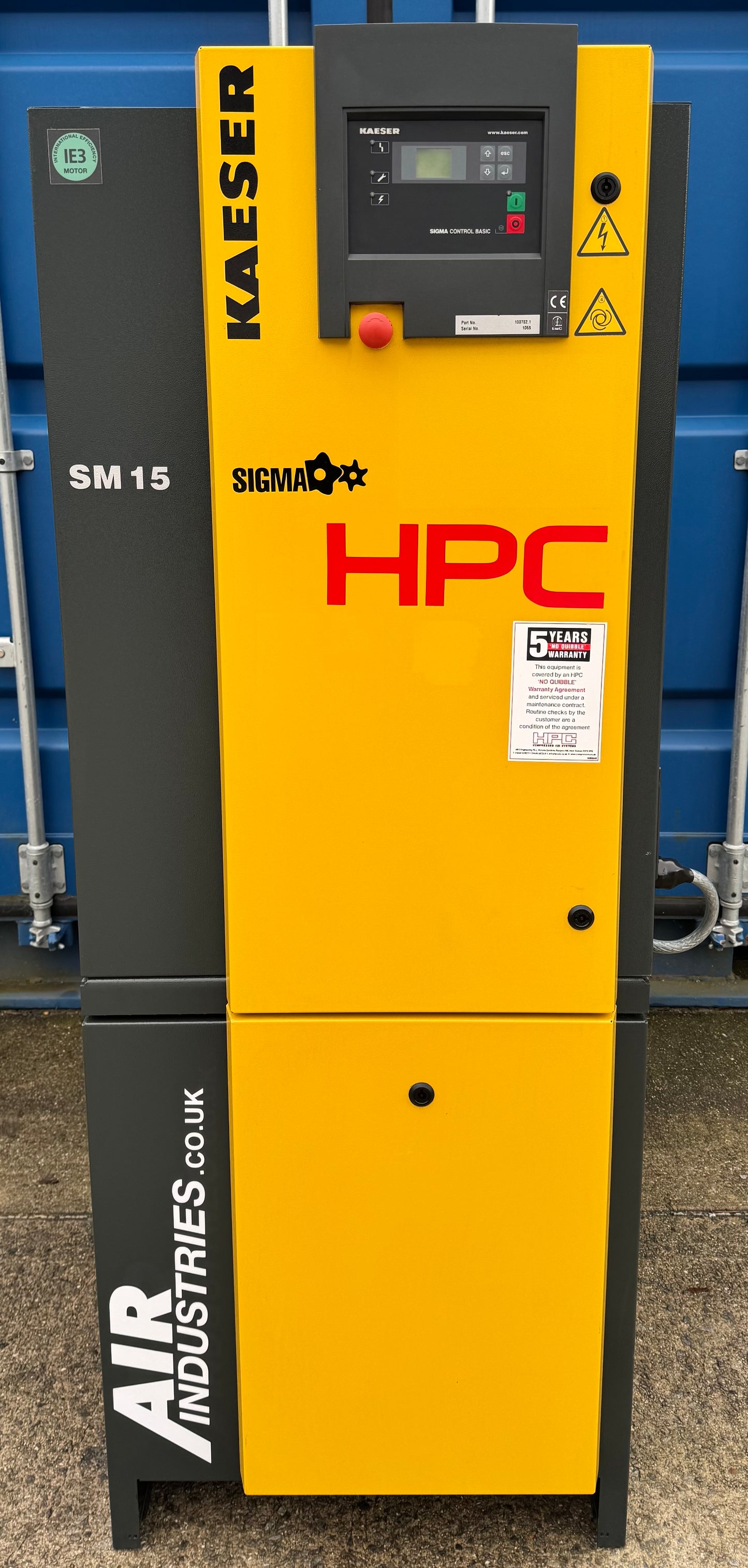 HPC / Kaeser Aircenter 15 Rotary Screw Compressor + Receiver + Dryer 9.0Kw, 53cfm!