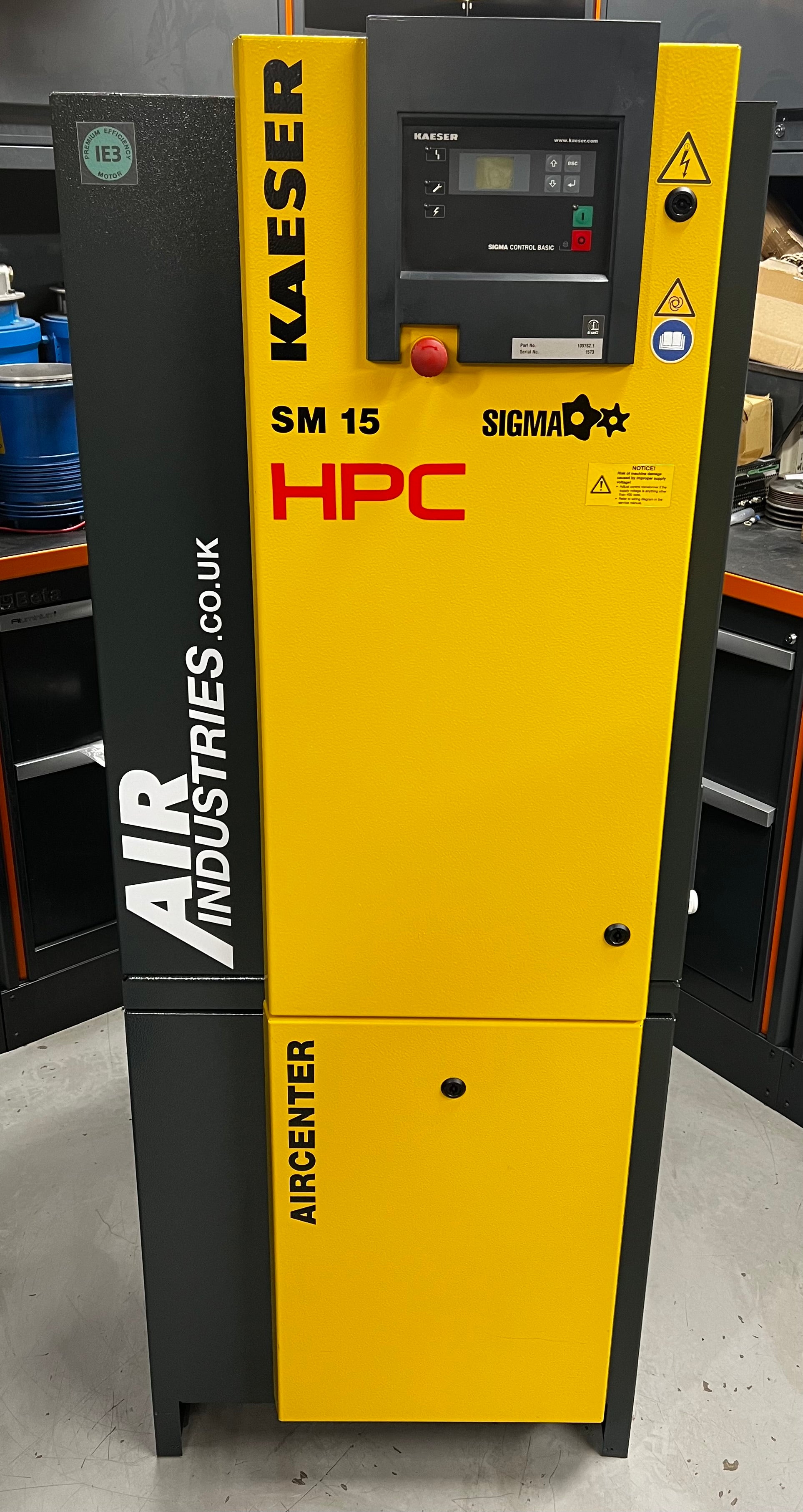 HPC / Kaeser Aircenter 15 Rotary Screw Compressor + Receiver + Dryer 9 ...