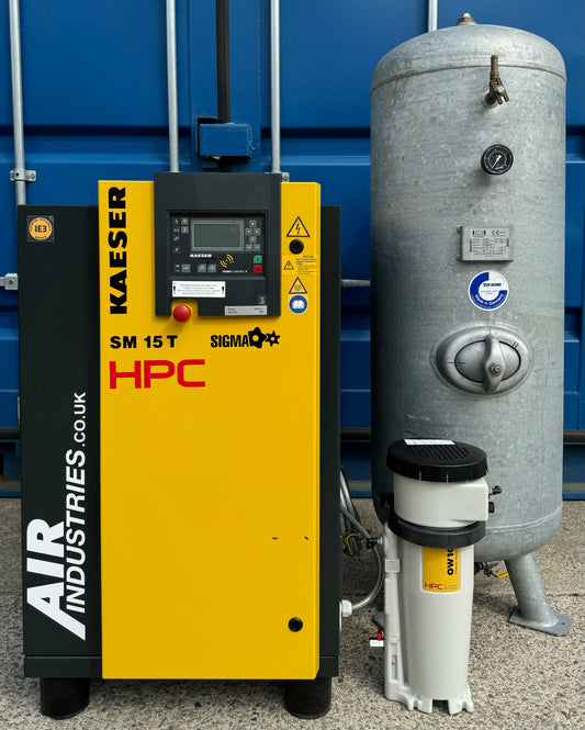 Kaeser / HPC SM15T Rotary Screw Compressor Package + Dryer + Receiver (44CFM)