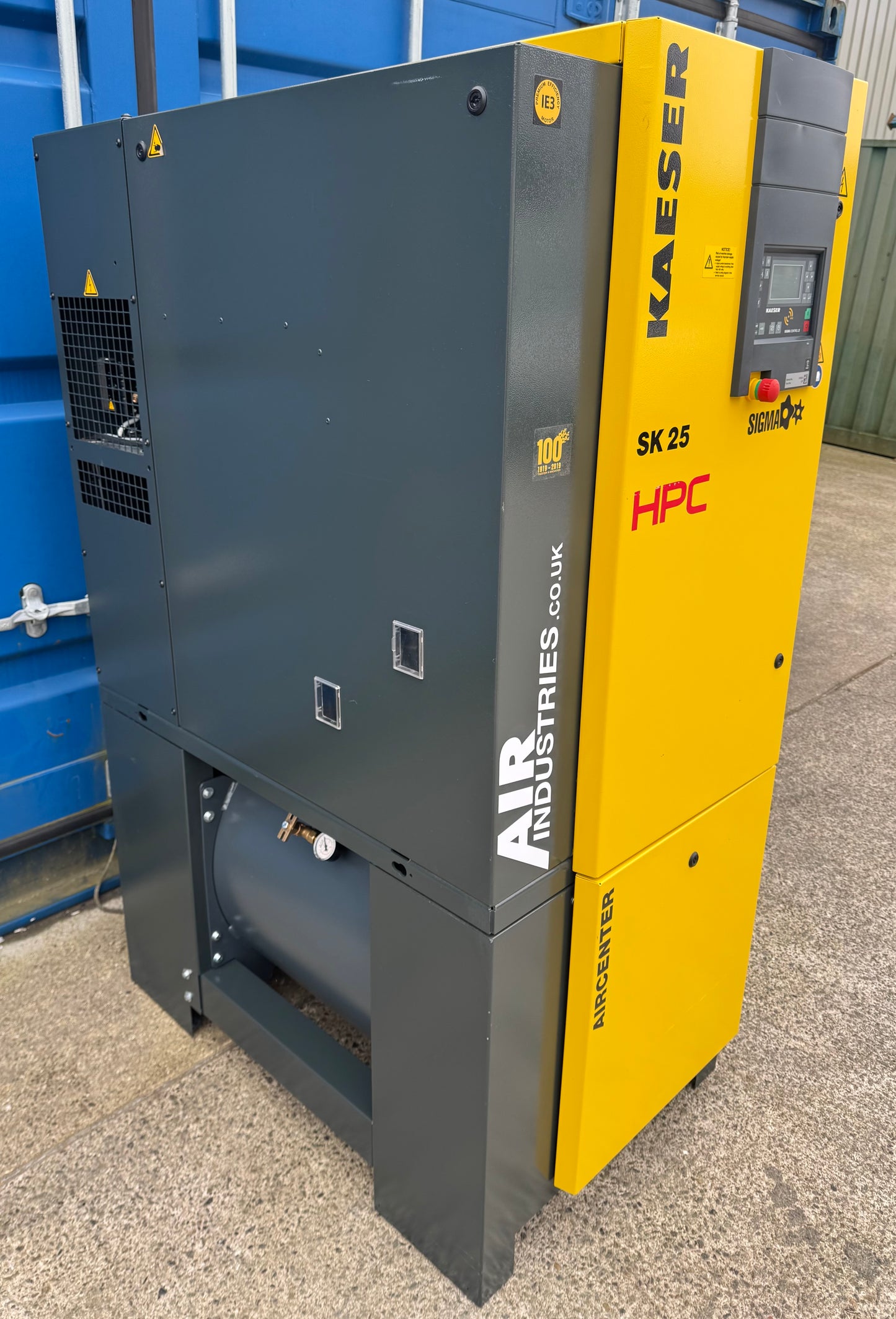 HPC / Kaeser Aircenter 25 Rotary Screw Compressor + Dryer 15Kw, 20Hp, 88.28cfm