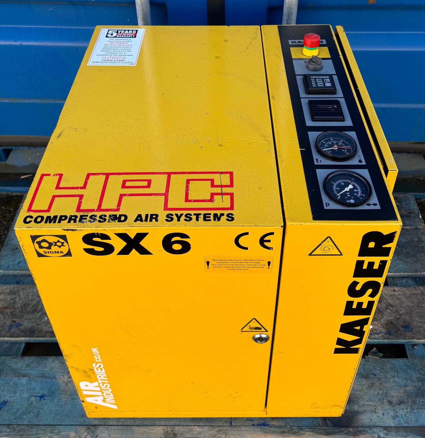 HPC / Kaeser SX6 Floor Mounted Rotary Screw Compressor (4.0kW, 5.5HP, 16.5CFM)
