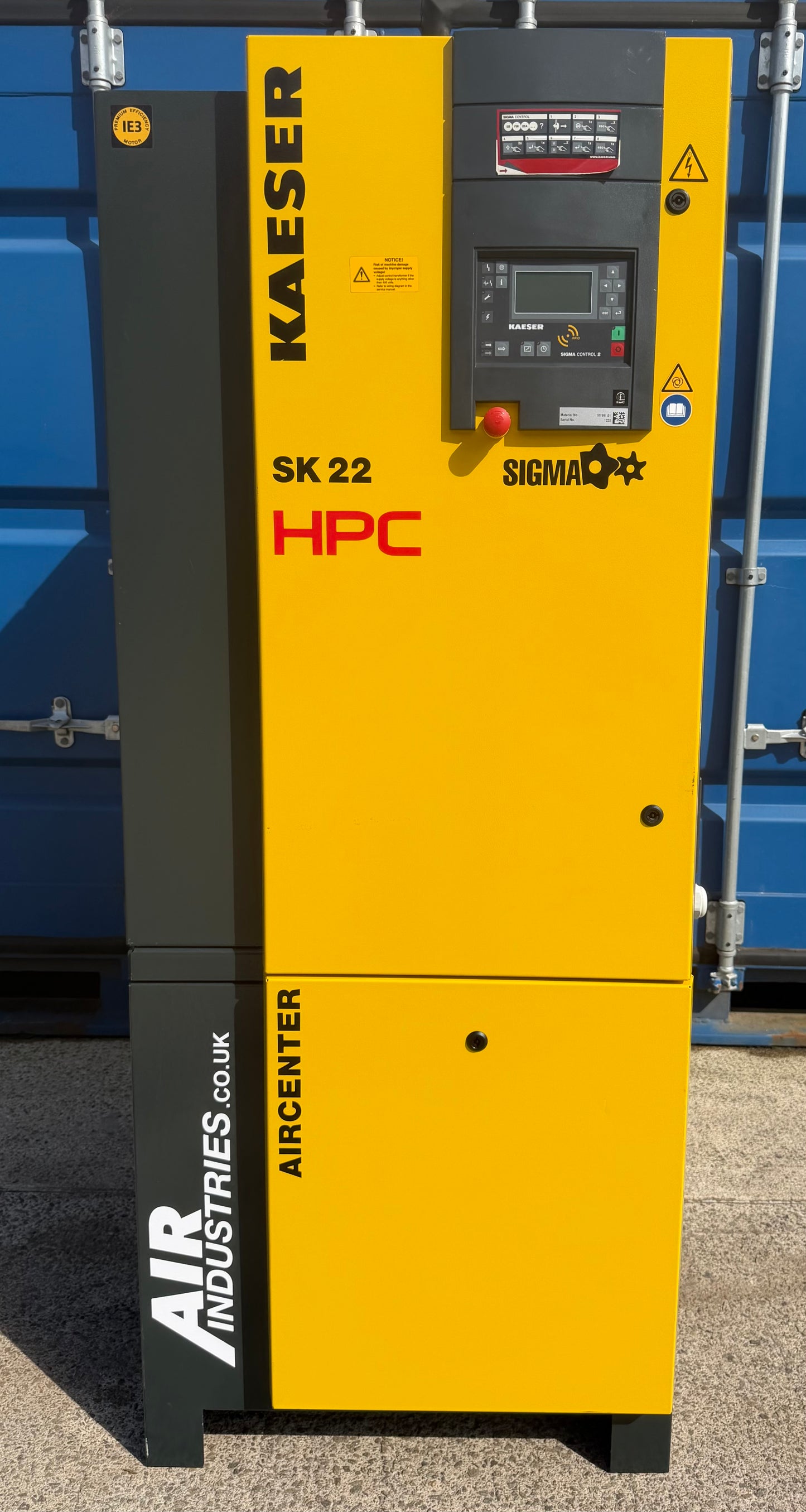 HPC / Kaeser Aircenter 22 Rotary Screw Compressor + Dryer 11Kw, 15Hp, 70cfm