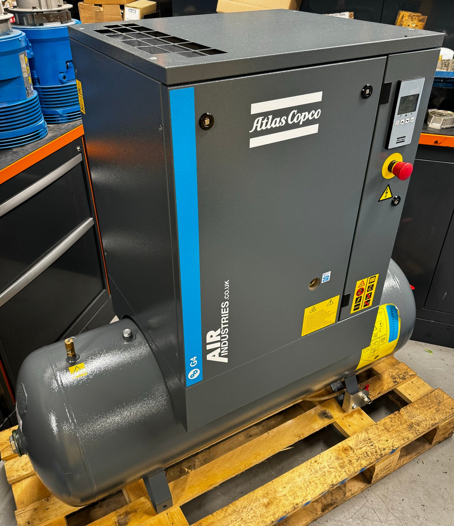 Atlas Copco G4 Receiver Mounted Rotary Screw Compressor (18CFM, 4Kw, 5.5HP)