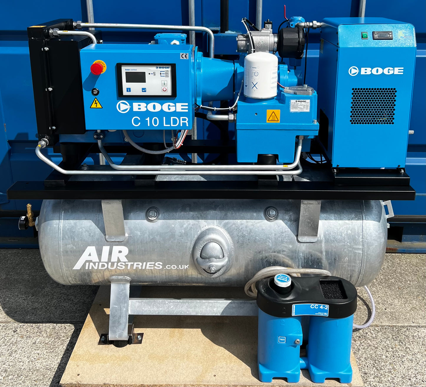 Boge C10LDR-350 Receiver Mounted Rotary Screw Compressor + Dryer + Filter (36Cfm, 7.5Kw)