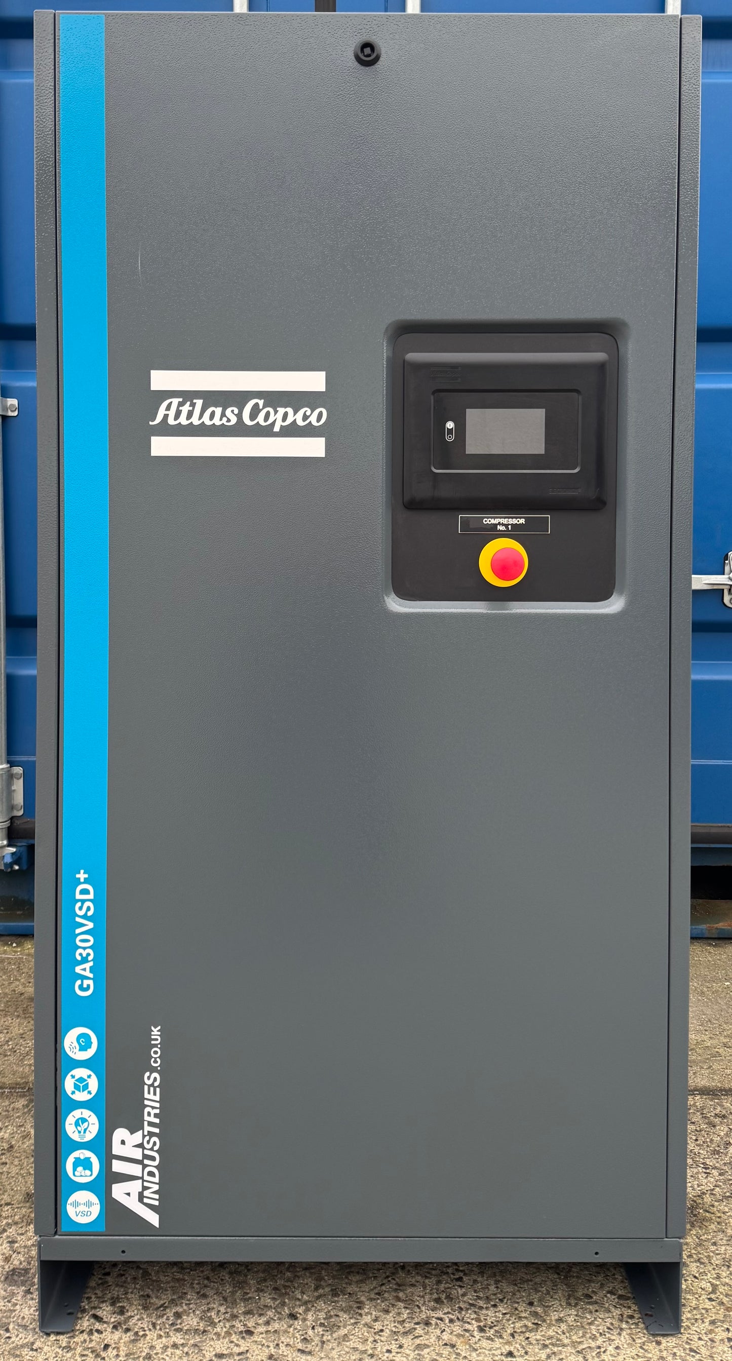 Atlas Copco GA30VSD+ Variable Speed Drive Rotary Screw Compressor, 30Kw, 206cfm!