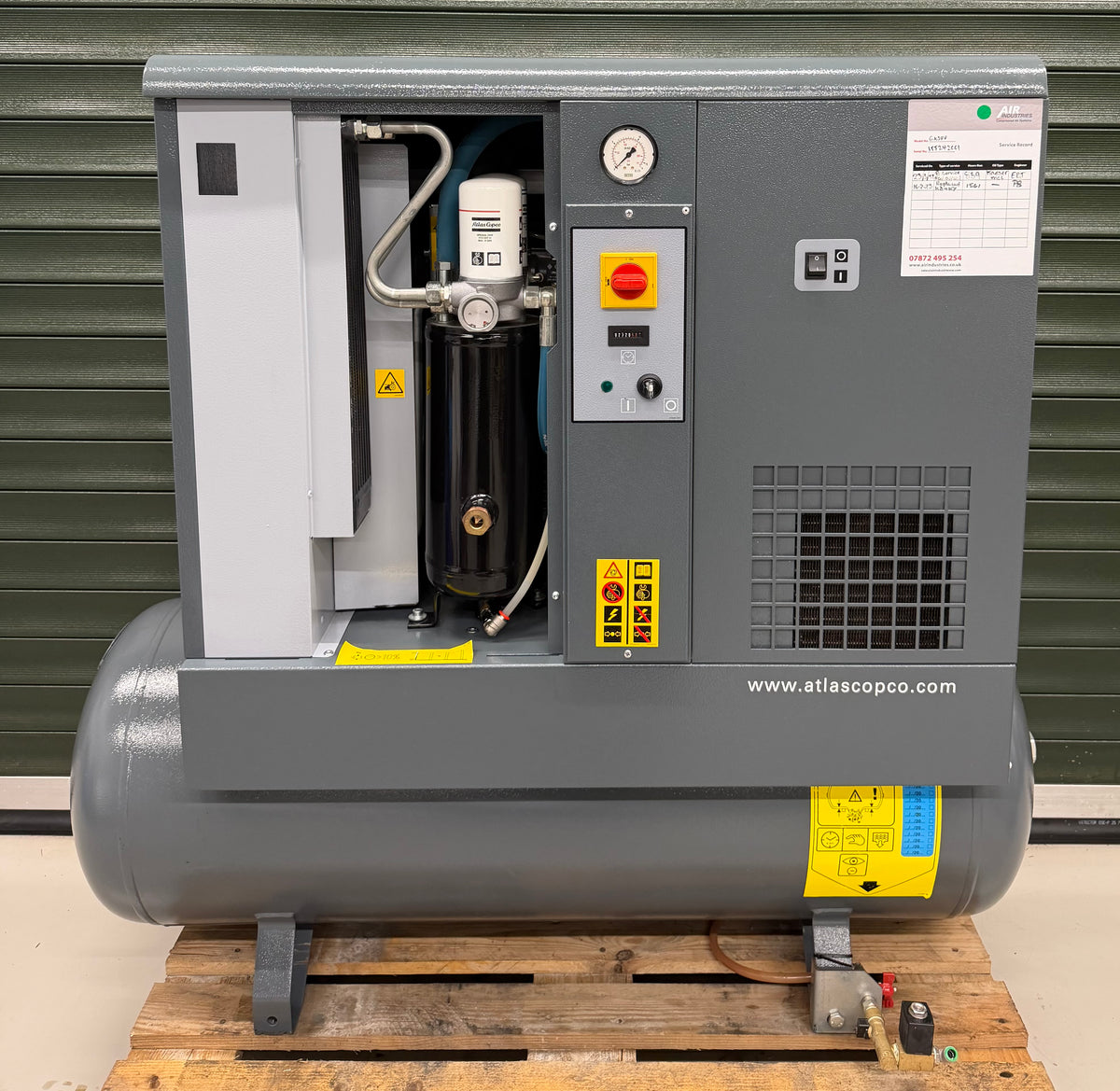 Atlas Copco GX5FF Receiver Mounted Rotary Screw Compressor With Dryer!