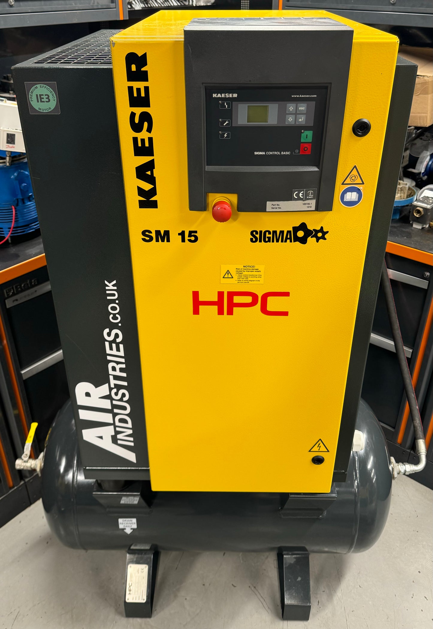 Kaeser / HPC SM15 Receiver Mounted Rotary Screw Compressor (44CFM)