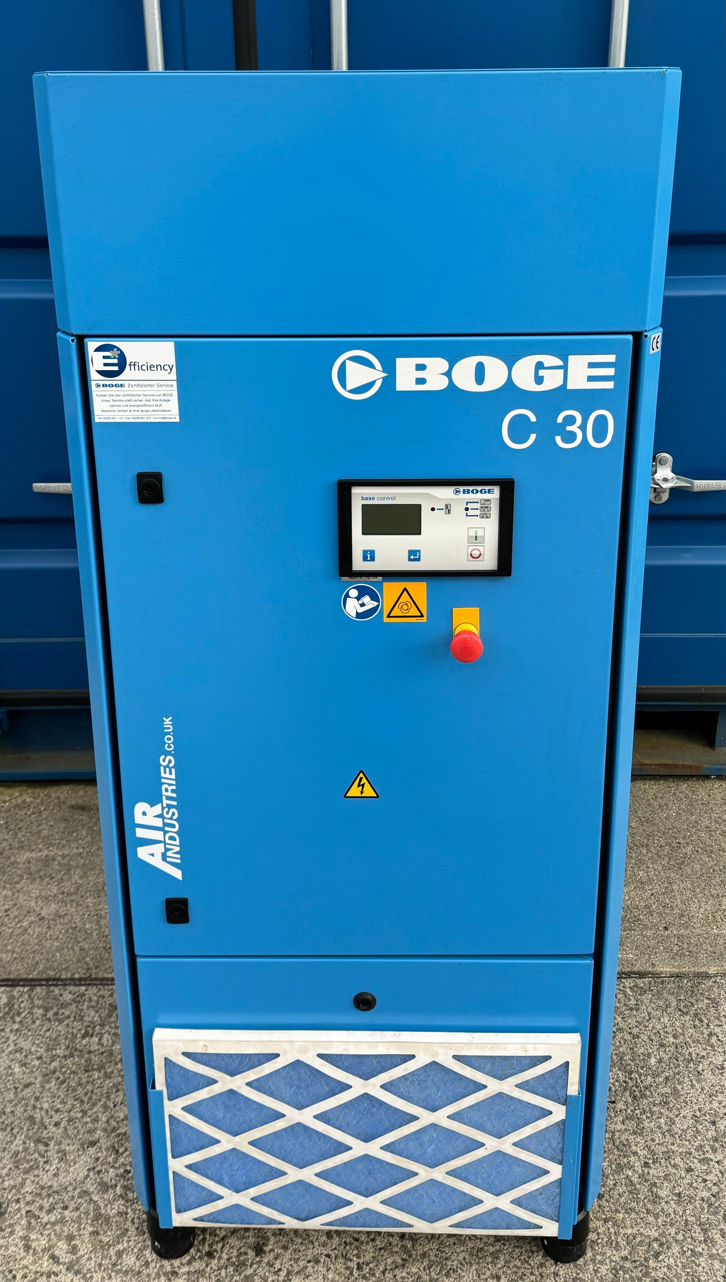 Boge C30 Rotary Screw Compressor (127Cfm, 22Kw)