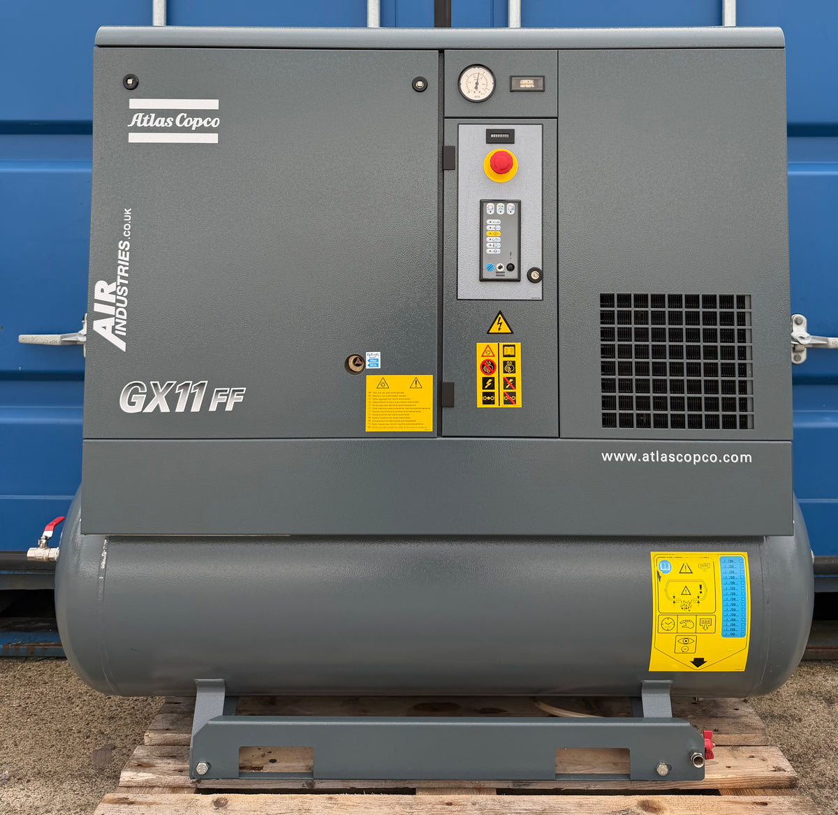 Atlas Copco GX11FF Receiver Mounted Rotary Screw Compressor + Dryer, 11Kw, 57cfm