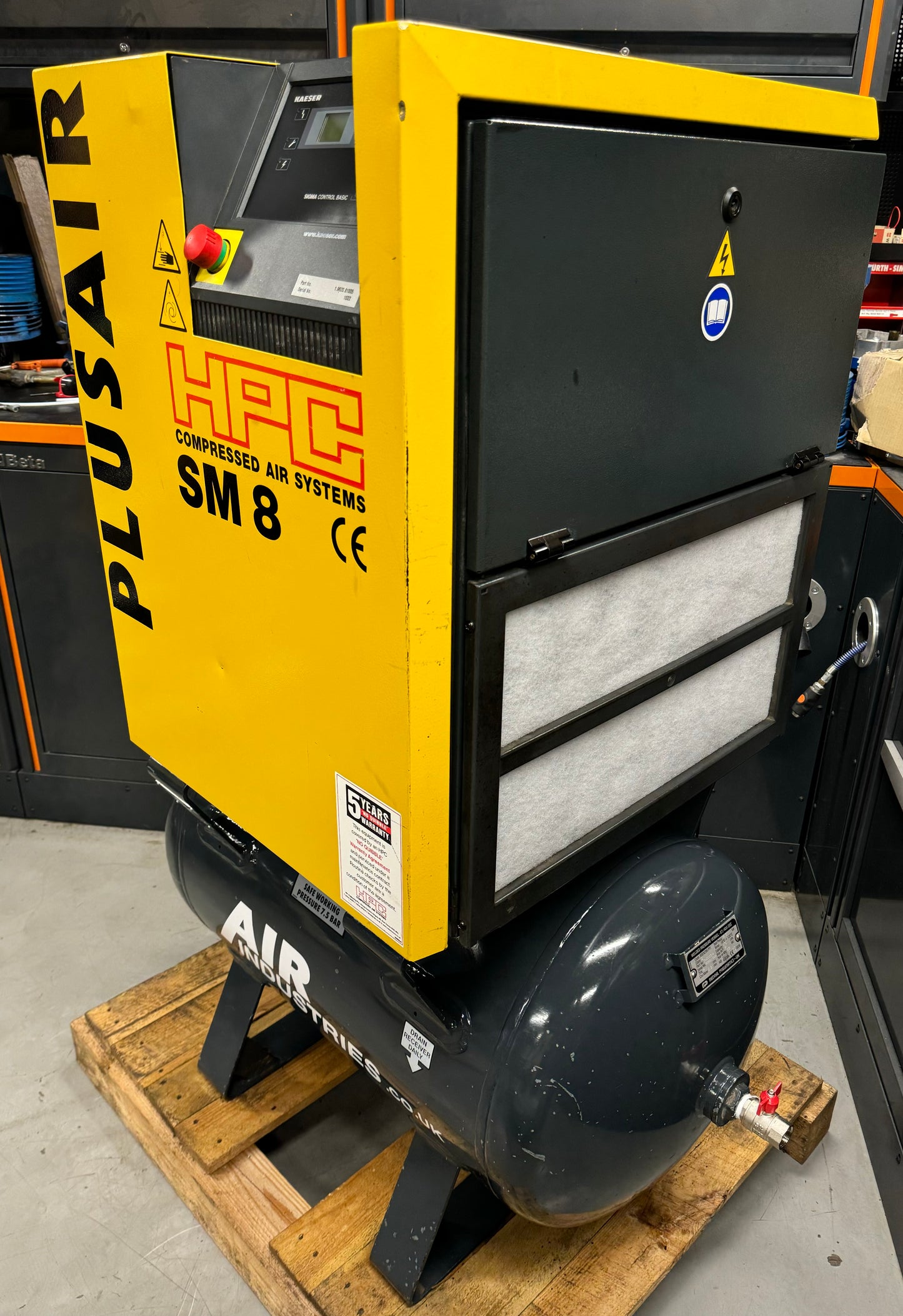 Kaeser / HPC SM8 Receiver Mounted Rotary Screw Compressor (29CFM)