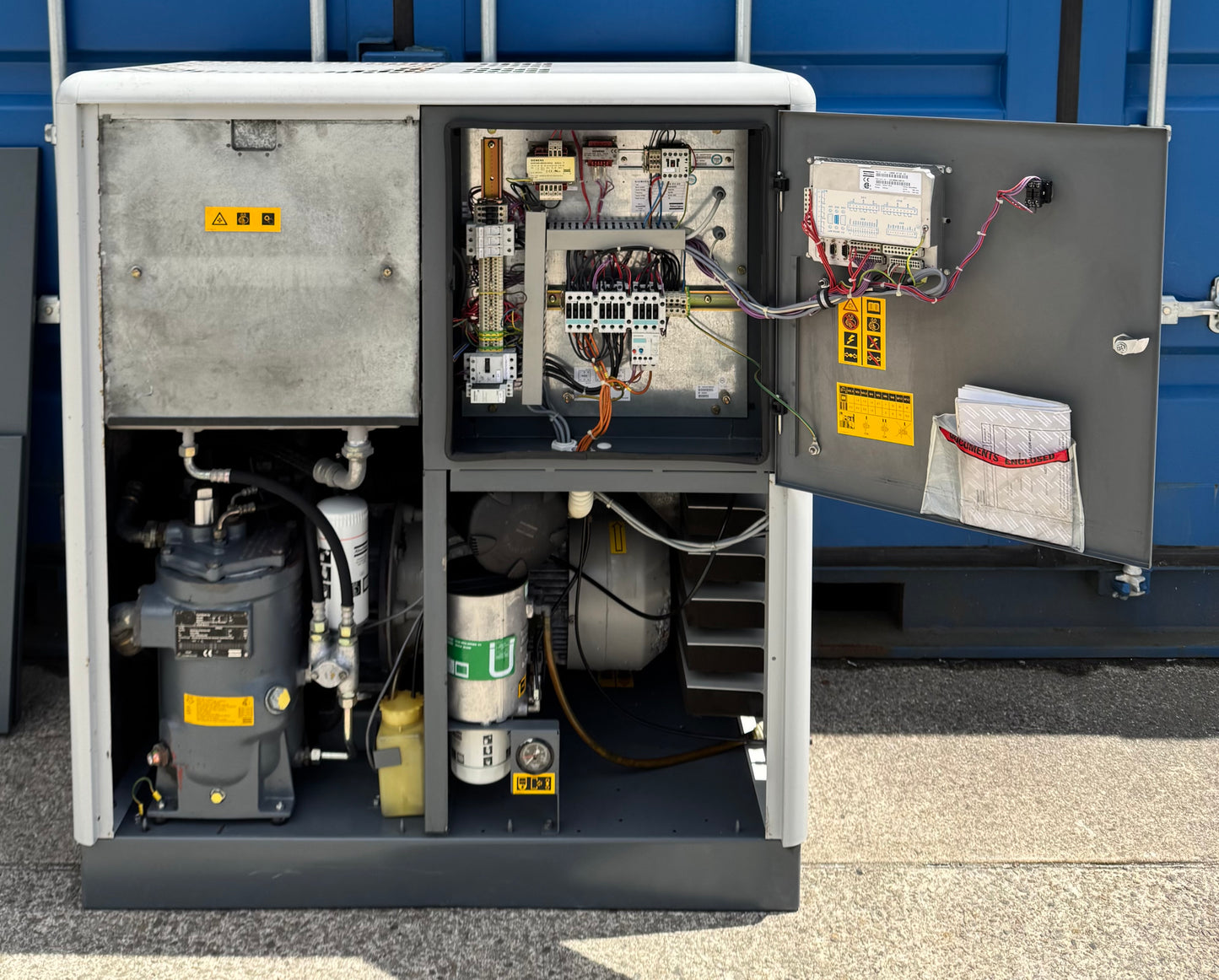 Atlas Copco GA18FF Rotary Screw Compressor + Dryer, 18.5Kw, 115Cfm!