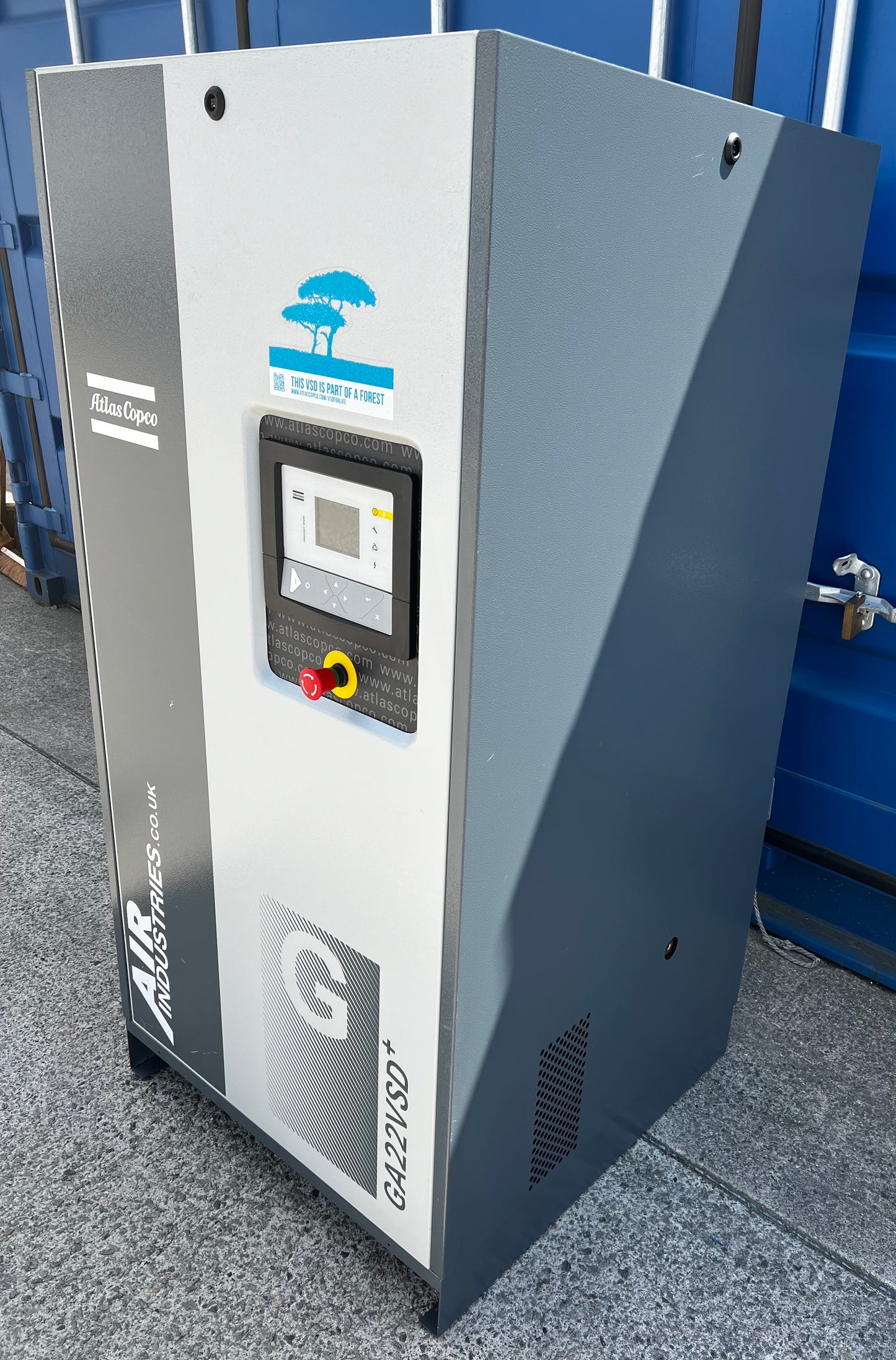 Atlas Copco GA22VSD+ Variable Speed Drive Rotary Screw Compressor, 22Kw, 159cfm!