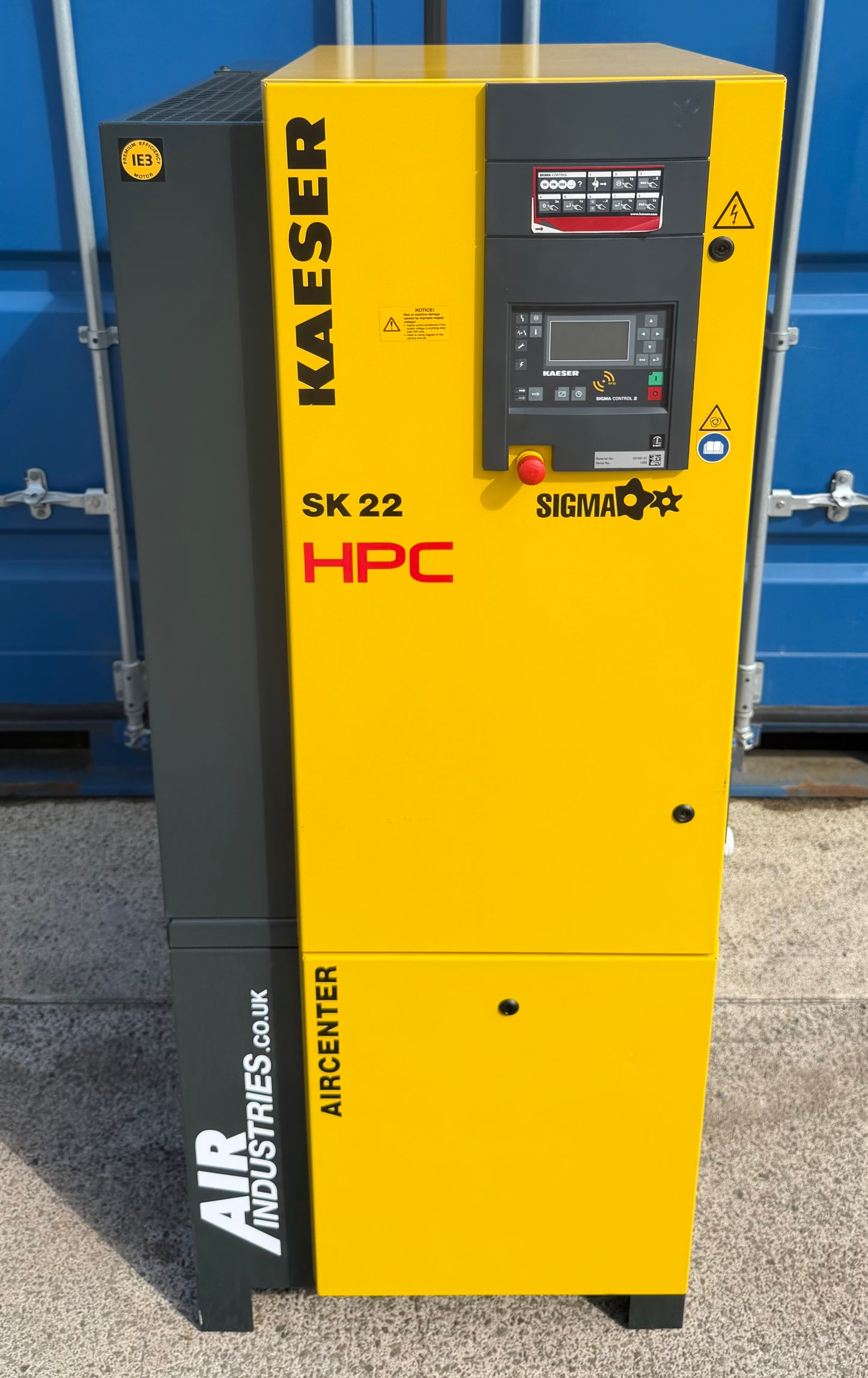 HPC / Kaeser Aircenter 22 Rotary Screw Compressor + Dryer 11Kw, 15Hp, 70cfm