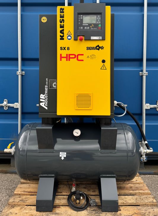 HPC / Kaeser SX8 Receiver Mounted Rotary Screw Compressor 5.5Kw, 28cfm! 8bar!