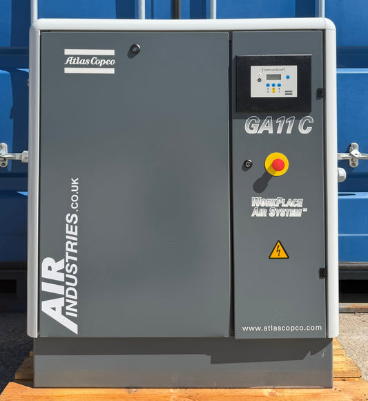 Atlas Copco GA11 Floor Mounted Rotary Screw Compressor, 11Kw, 42cfm, 13Bar!