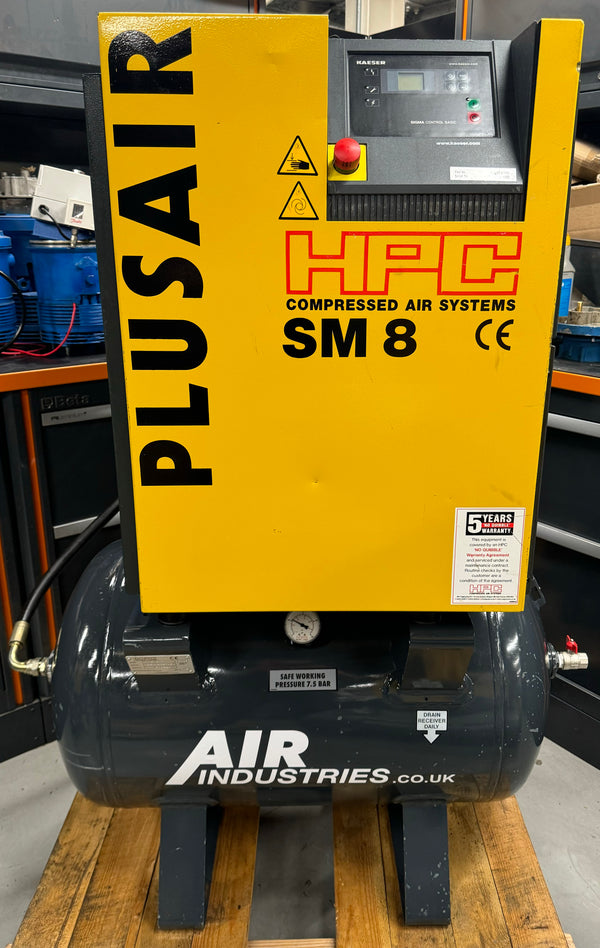 Kaeser / HPC SM8 Receiver Mounted Rotary Screw Compressor (29CFM) – Air ...