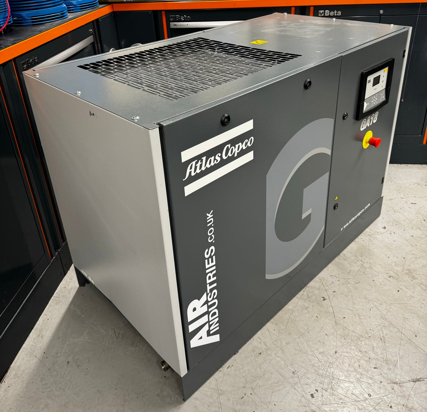 Atlas Copco GA18 Rotary Screw Compressor, 18.5Kw, 111Cfm!